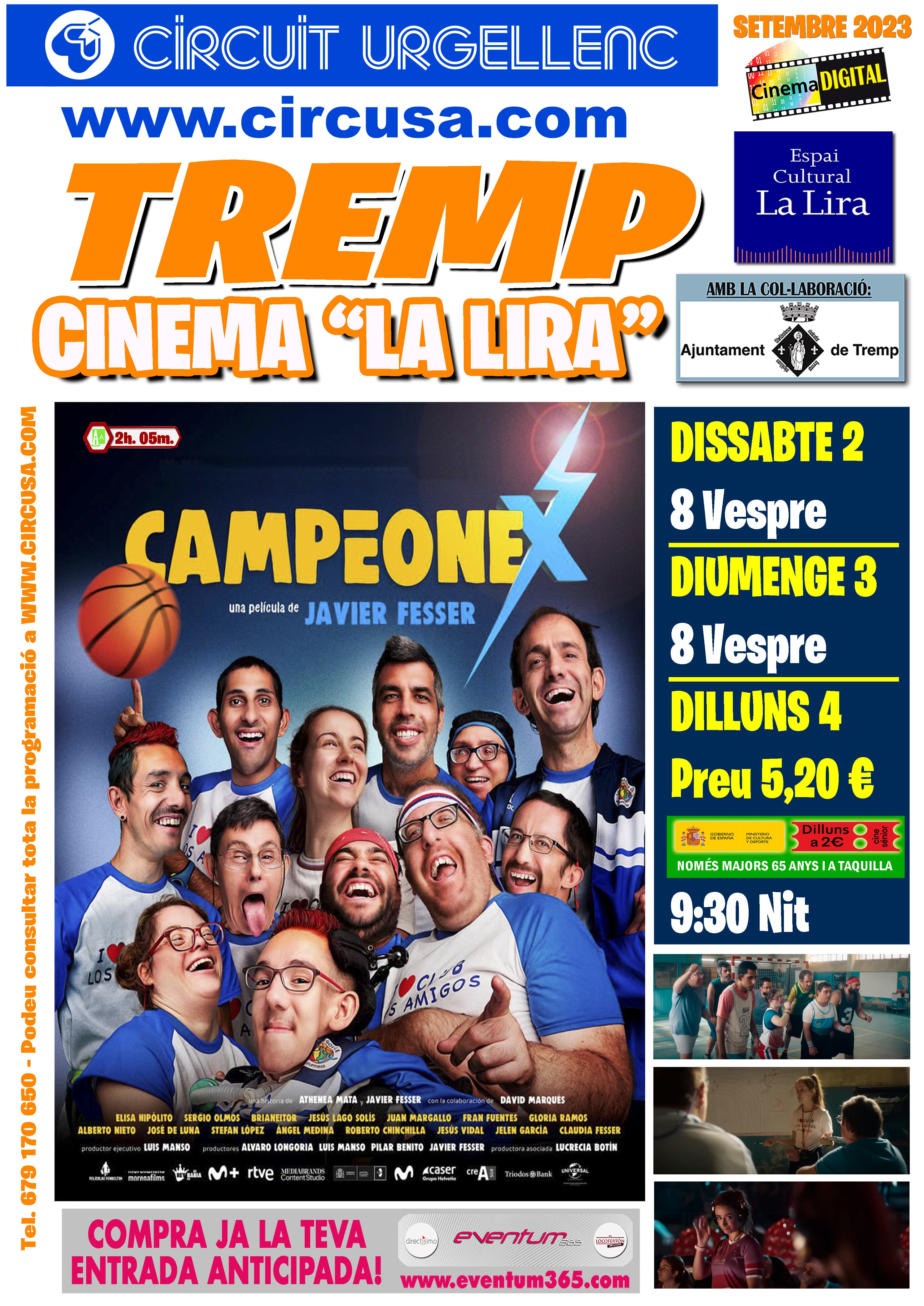 Cinema per aquest cap de setmana. Campeonex
