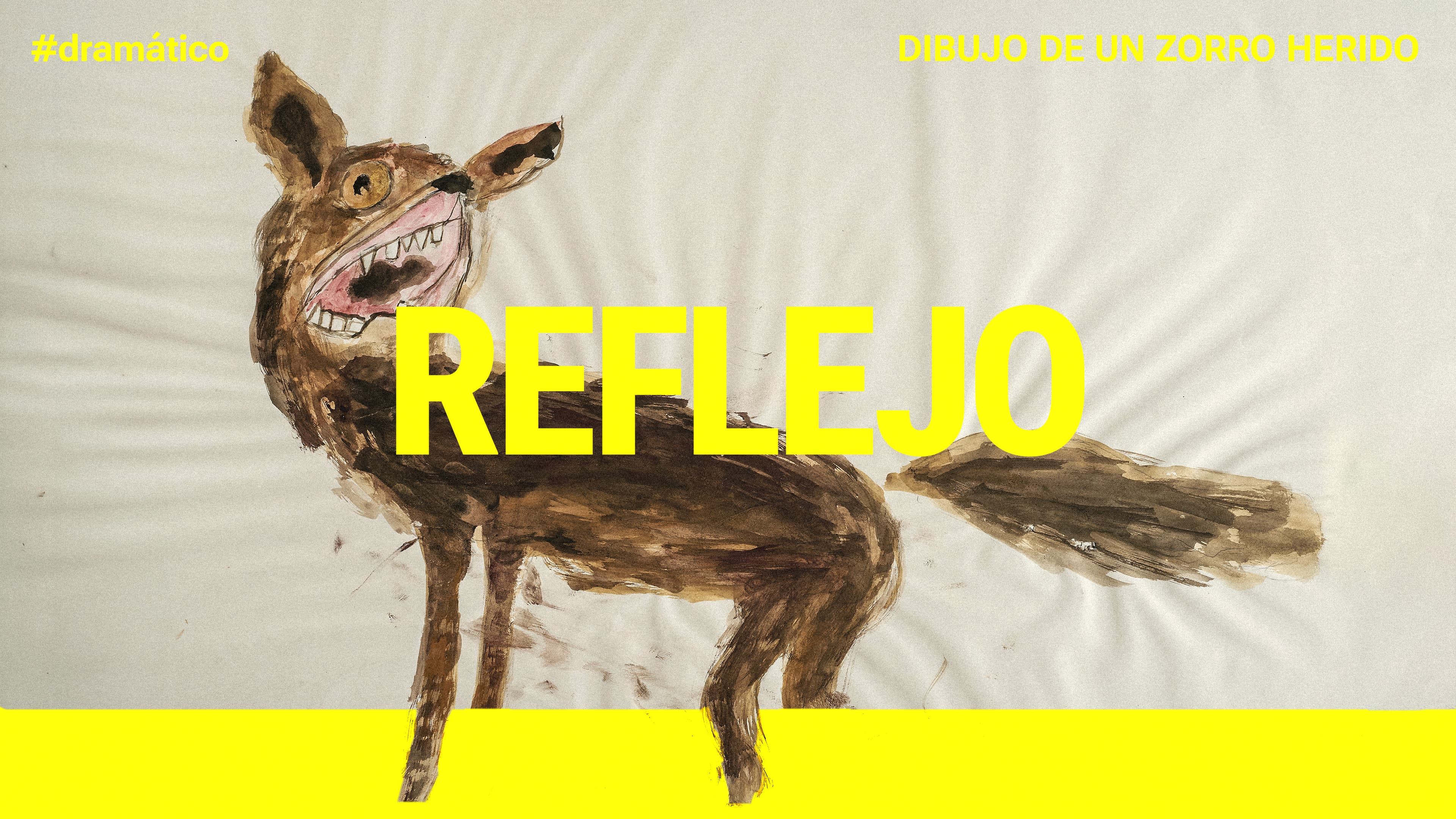 Dibujo de un zorro herido