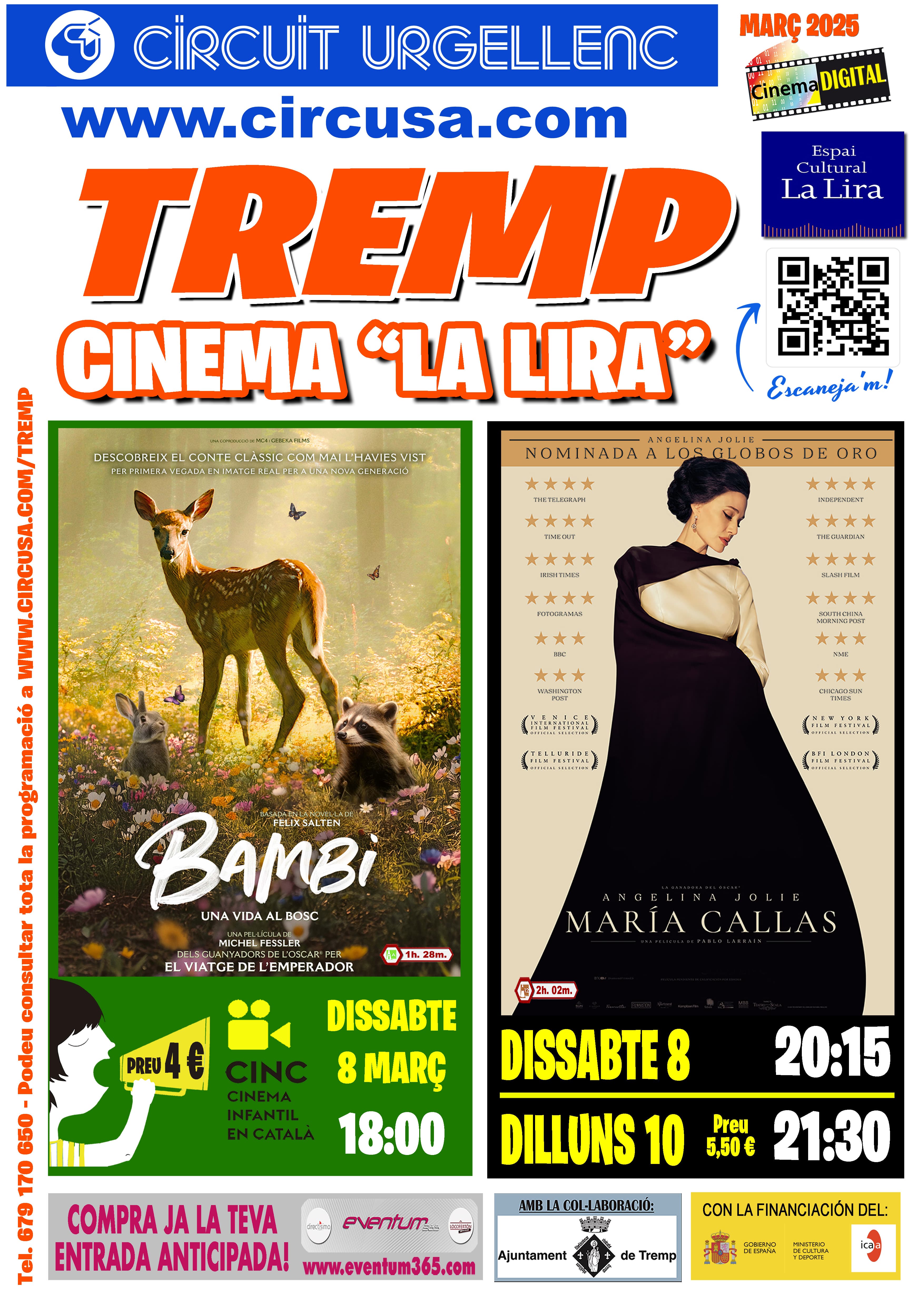 Cinema per aquest cap de setmana. María Callas