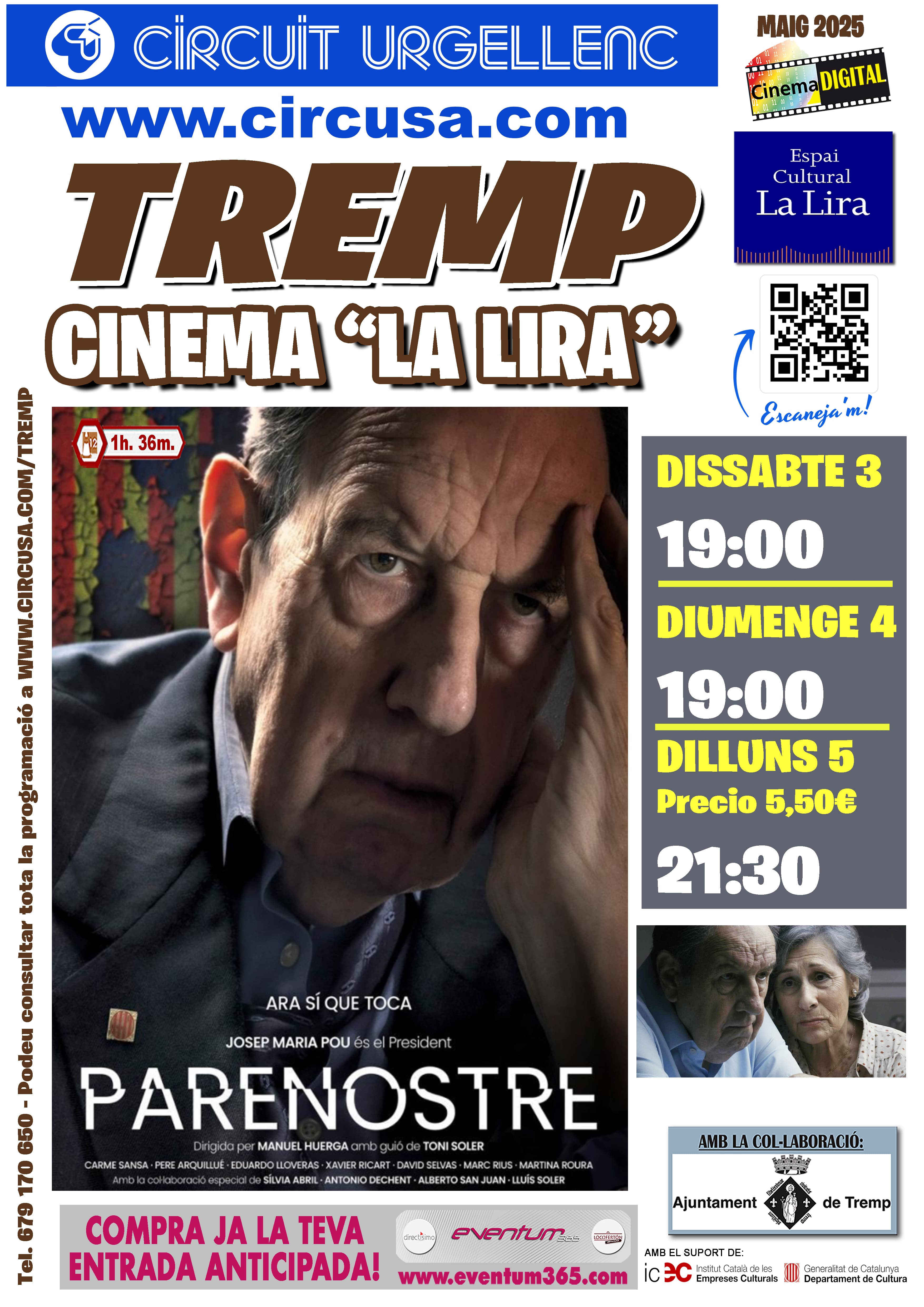 Cinema per aquest cap de setmana. PARENOSTRE