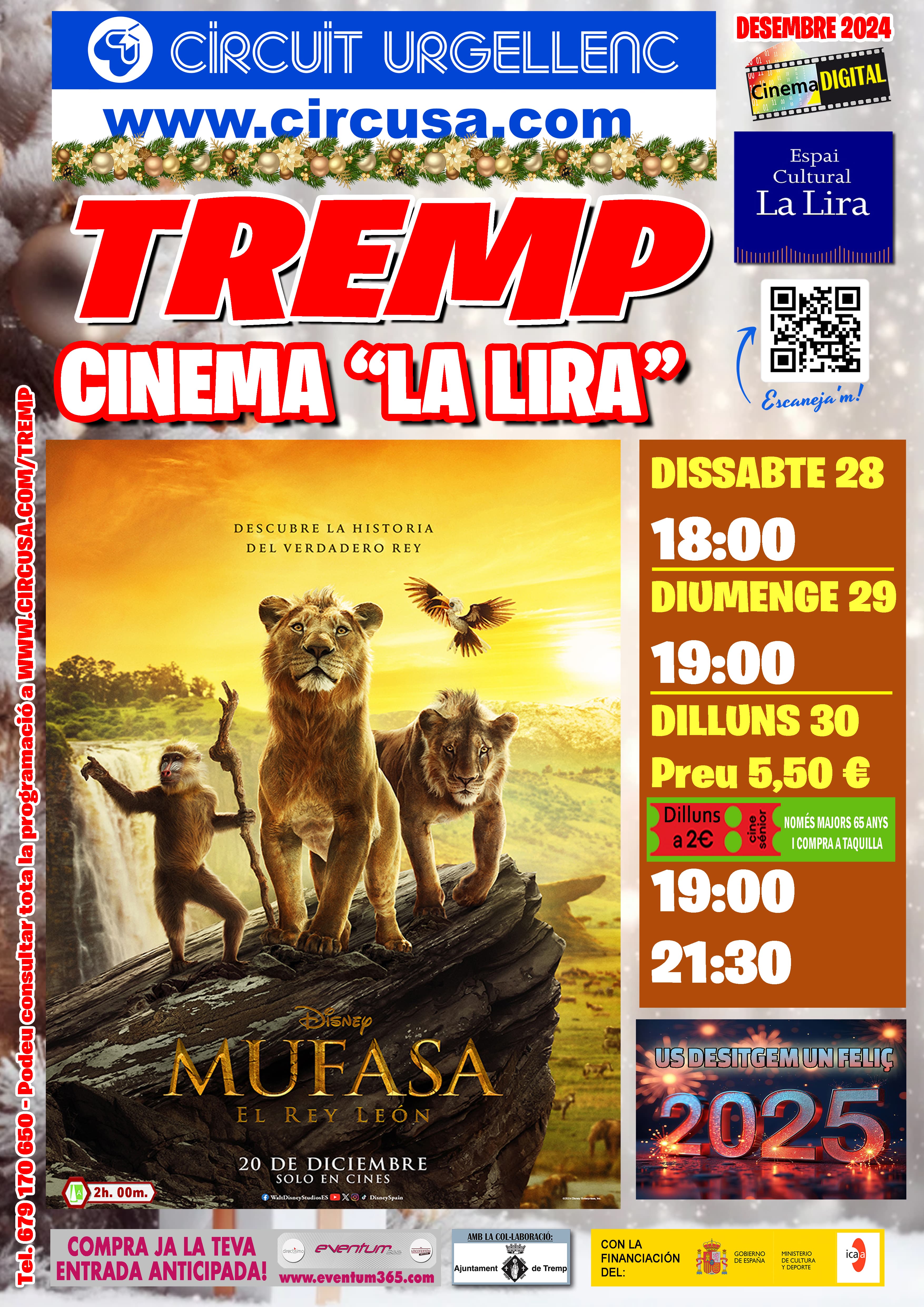 Cinema per aquest cap de setmana. MUFASA. El Rey León