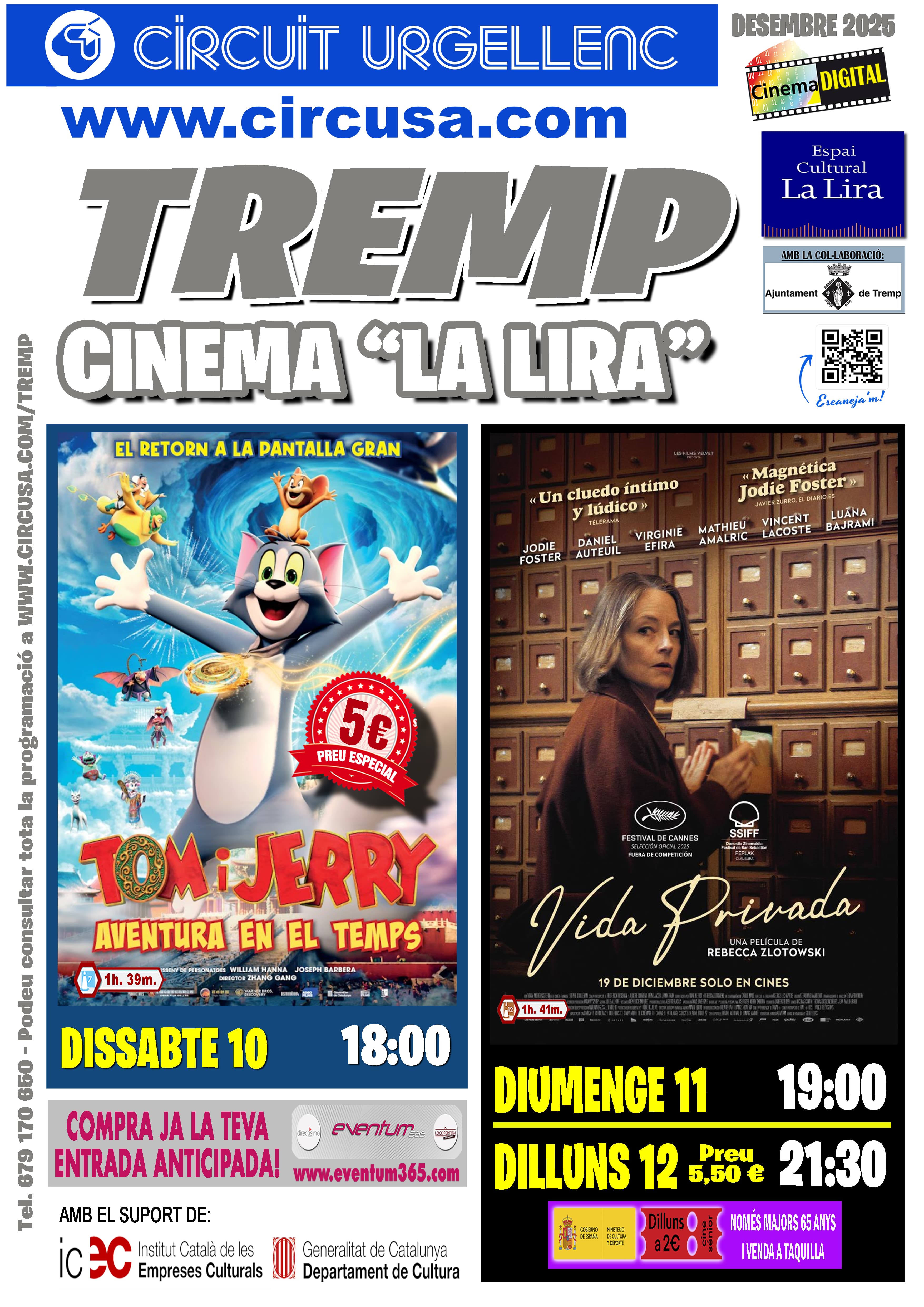 Cinema per aquest cap de setmana. TOM I JERRY. AVENTURA EN EL TEMPS