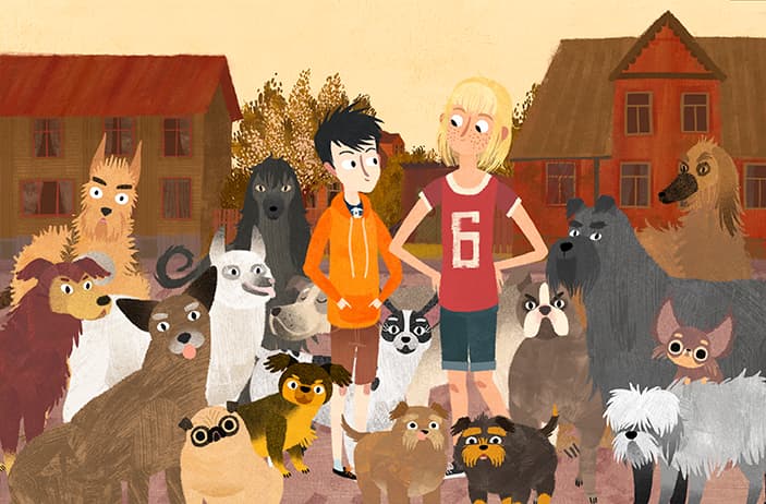 Jacob, Mimmi i els gossos del barri